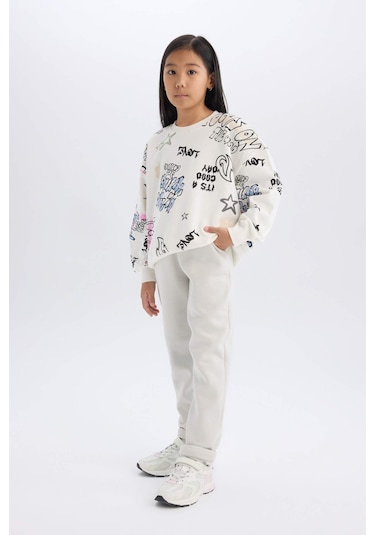 DeFacto Kız Çocuk Carrot Fit Havuç Kesim Beli Lastikli Eşofman Altı D3203A824WNGR492 Gri DeFacto Kız Çocuk Carrot Fit Havuç Kesim Beli Lastikli Eşofman Altı D3203A824WNGR492 Gri