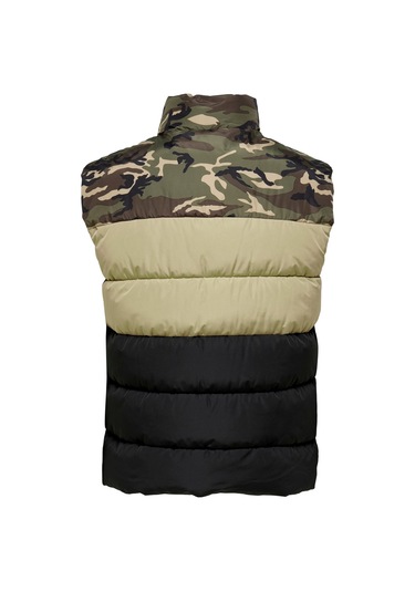 Only & Sons Erkek Şişme Yelek Onsmelvın Lıfe Puffer Vest - 22022232 Siyah