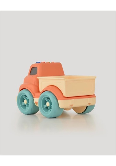 Let's Be Child Sesli Ve Işıklı Minik Pikap 31016 Turuncu - Bej Kasalı, Çocuklar İçin Oyuncak Pikap