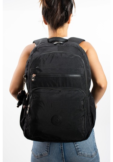 Ultra Hafif Çok Cepli Su Geçirmez Okul Çantası Laptop, Notebook, Okul, Spor, Seyahat Siyah 571-11b-12 Siyah