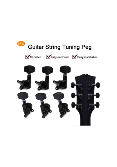 Fluid Mha10b Akustik Gitar Burgusu 3+3 Set + Vida Somun Pul