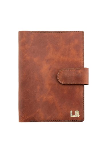 A5 Defter Ve Ajanda Kılıfı - %100 Rainbow Deri - Ko10001 - Tobacco Tobacco