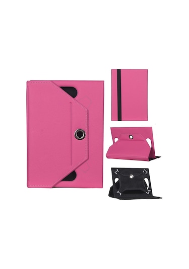 Alcatel 9317x Universal Standlı Tablet Kılıfı Pembe