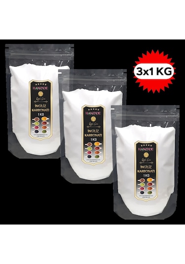 Hanzade Bitkisel İngiliz Karbonatı 3 x 1 KG