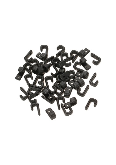 Konesam 50 Adet Nylon J Kanca, Gemi Sahnesi İçin Bungee Kordon Takımı, Dayanıklı Konstruksiyon, Kolay Kurulum 4mm Cıvata/riveti Uyumlu