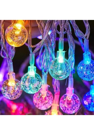3m 20 Led Kristal Top Rgb Pilli Çok Renkli