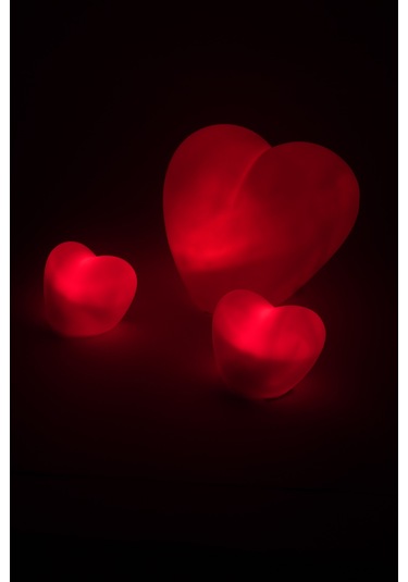 Büyük Kalp Gece Lambası Kırmızı