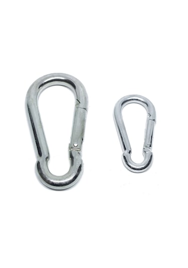 9 Mm Galvanizli Düz Yaylı Karabina (Askı) 5 Adet
