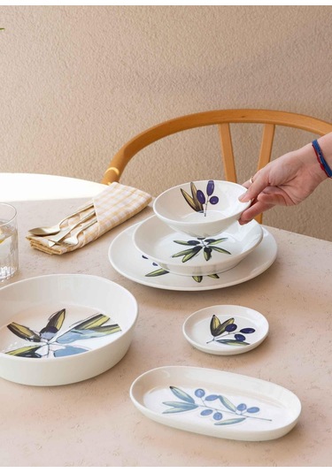 The Mia Olivos 6 Kişilik Yemek Talımı 31 Parça Set 1 Çok Renkli