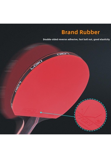 Lokı X2 1pcs Cs/short Handl Lokı X1/x2/x3 Ittf Ping Pong Sopası Profesyonel Raket Yüksek Esneklik Sünger Kauçuk Ping Pong Sopası Raket Çantası İle