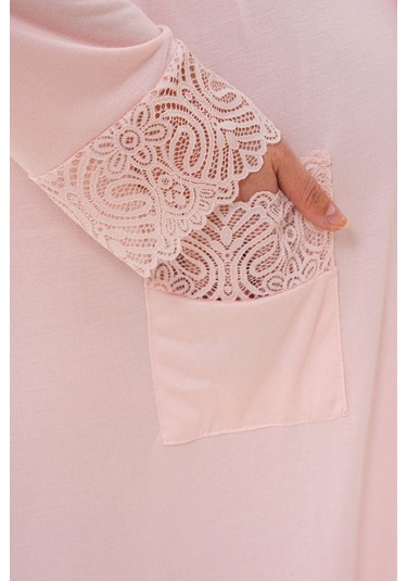 Mecit 6332 Pudra Sabahlık Gecelik Pijama Hamile Lohusa Set