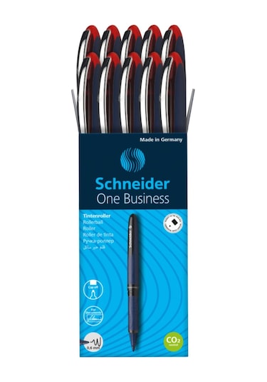 Schneider One Business 0.6 İmza Kalemi 10 Lu Kırmızı