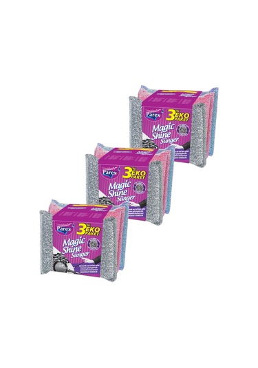 Magic Shine Sünger 3 Lü Paket Üçlü Set