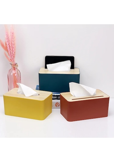 Stil D-1-ahşap Peçete Kutusu Çevre Dostu Ev Peçete Kağit Kutu Kağit Kutu Saklama Kutusu Peçete Araba Kapaklı Dokular Ofis Ev Dekorasyon