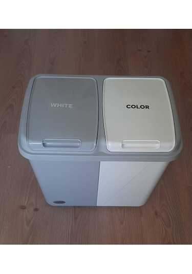 Bayev Iki Bölmeli Galoş Bone Kutusu Çöp Atık Ayrıştırma Sepeti 30 30 60 Lt Çok Renkli