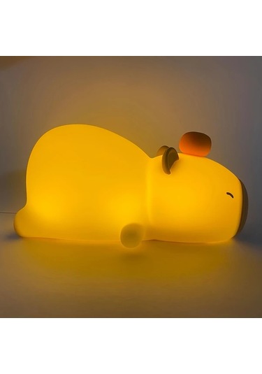 Gateesat Usb Şarjlı Zamanlayıcılı Yaratıcı Kapibara Gece Lambası, Renk Değiştirir, Aydınlatma