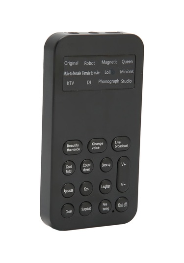 Mufunye El Tipi Minik Ses Değiştirici 8 Efektli Ses Ayarı Fonksiyonu Mikrofon Tool Cep Telefonu Bilgisayar Tablet Xbox Ps4 Uyumlu Dahili Pil İle