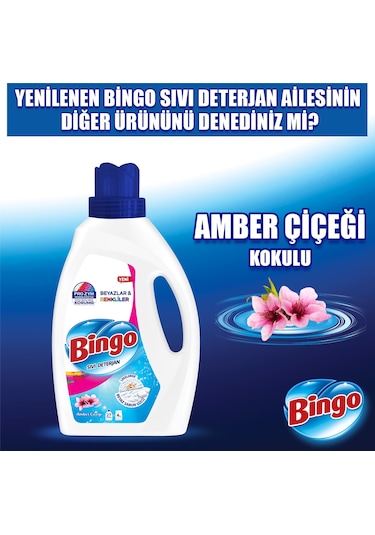Bingo Beyaz Sabun Sıvı Çamaşır Deterjanı 3 x 1755 ML