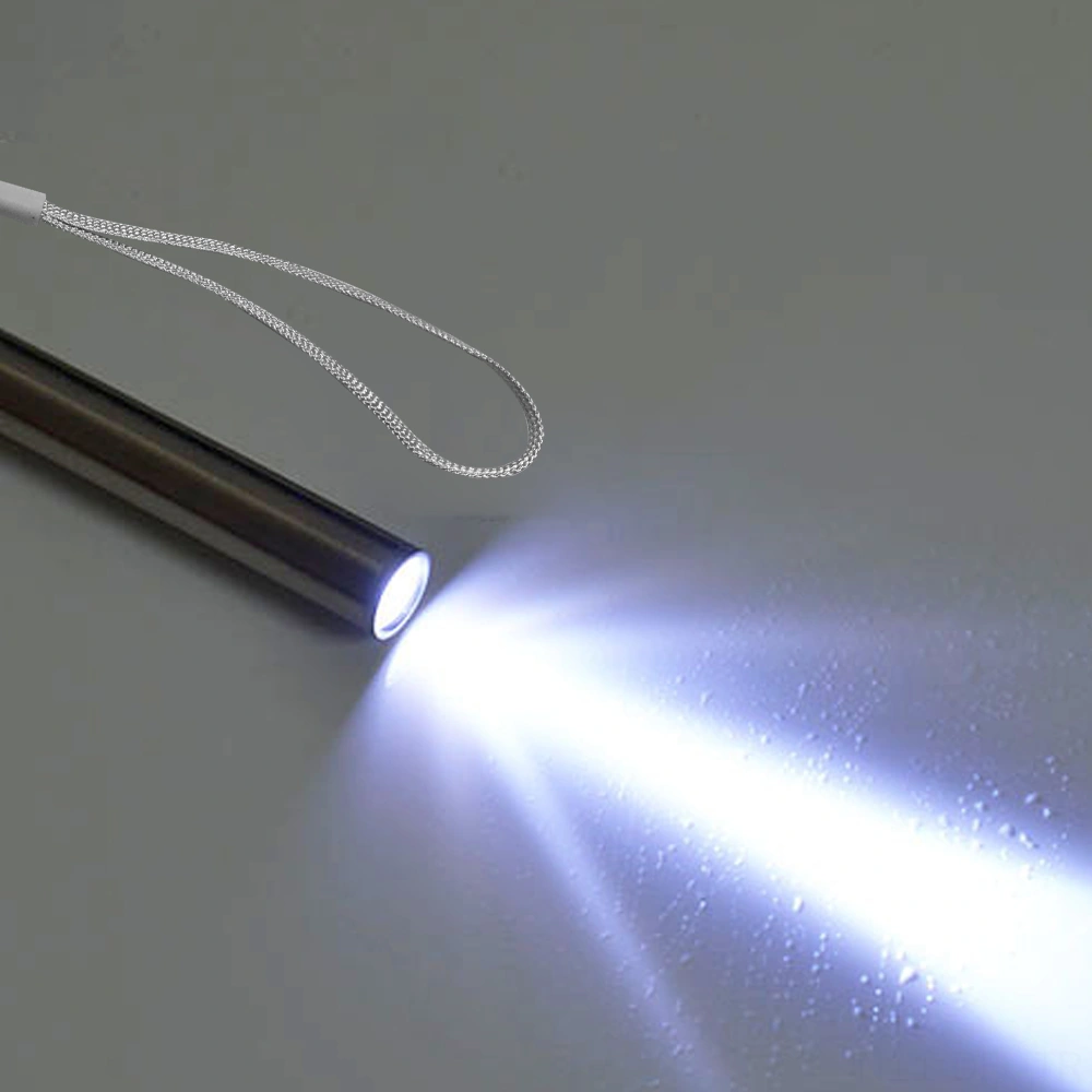 Dofolink Stainless Steel Usb Şarjlı Led El Feneri - Taze Beyaz Işık, Su Geçirmez, Tıbbi Ve Dış Mekan Kullanıma Uygun Beyaz