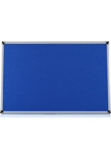 90x120 Duvara Monte Kumaşlı Pano Metal Çerçeveli Mavi