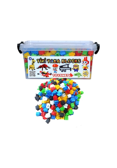 Tik Tak Yapı Blokları Eğtici Oyuncaklar - 500 Parça 6 Renk Blok Seti