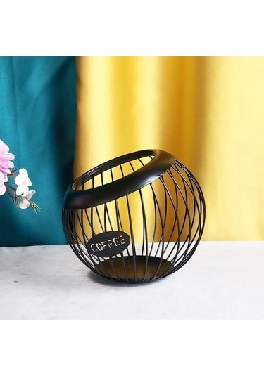 Tongxida Evrensel Kahve Kapsül Tutucu Vintage Metal Standı Tutucu İşlevli Bakır - Siyah Bakır - Siyah