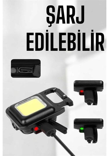 Kamp Işığı Çok Fonksiyonlu Taşınabilir Anahtarlık Kapak Açma Manyetik Özelliği Çoklu Renk