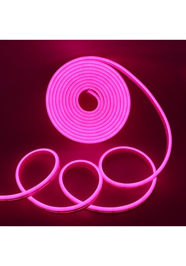 Sunlight Neon 12V Hortum Şerit Led 2 Metre Pembe Işık