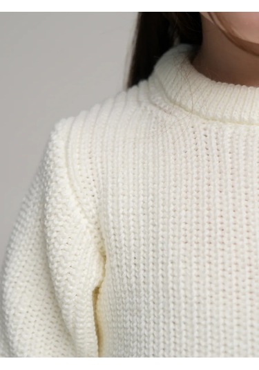 Djaza Kids Çocuklar İçin Örme Oversize Kazak 242518028 Sütlü