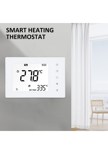 Geeksen Tp818whp Akıllı Isıtma Kontrolörü - Lcd Dokunmatik Ekran, Haftalık Programlama, Su Isıtıcı Ve Radyatör Termostati, Beyaz