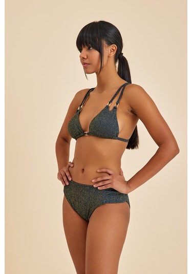 Maldives Lacivert Dolgusuz Üçgen Bikini Üst Lacivert