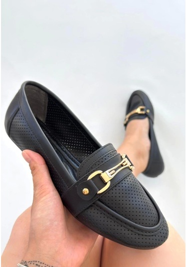 Rain Siyah Cilt Babet Ayakkabı Siyah