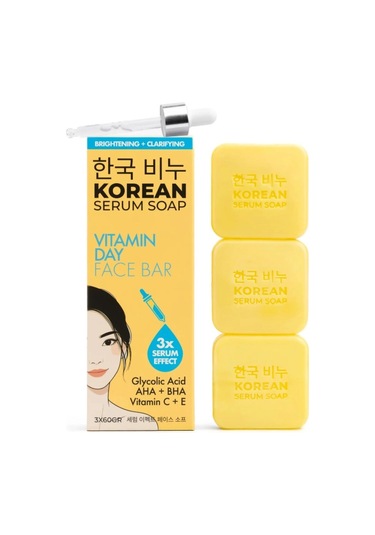 Green Label Korean Vıtamın Day Face Bar-vitamin Günlük Aydınlatıcı Yüz Sabunu 3 60gr Çiçek - Meyve