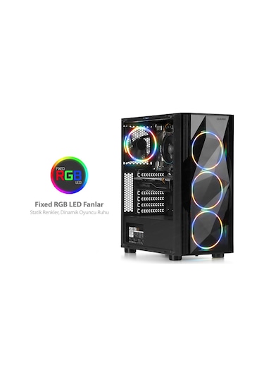 Dark Diamond Pro 4x12 CM Fan 1x Usb 3.0. 2x Usb 2.0 Full Akrilik Oyun Kasası
