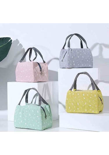 Öğle Yemeği Çantası Öğle Yemeği Çantası Kadın Kız Termal Yalıtımlı Öğle Yemeği Kutusu Tote Gıda Kabı Piknik Çantası 1 Siyah