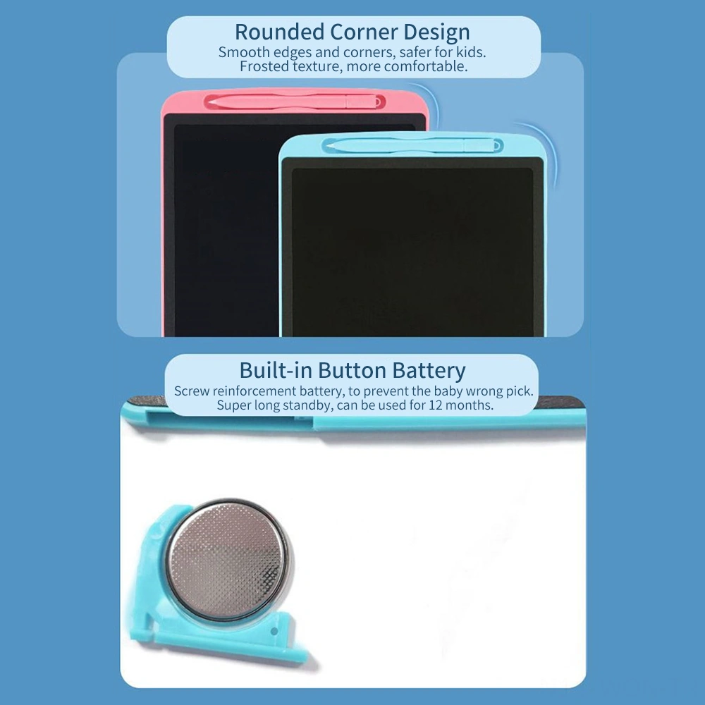 Neevoyu 10.5 İnç Renkli Lcd Çizim Tahtası - Çocuklar İçin Grafiti Ve Yazı Aleti, Tek Tuşla Silme Ve Kilit Fonksiyonu, Taşınabilir Siyah Cr2025 Pil Dahil Siyah