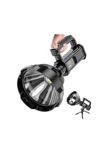Ulzyvf Yeni Model Createtech Taşınabilir Suntek Siyah Feneri El Çalışma 11,4cmx11,4cmx26,9cm Kw Siyah Siyah