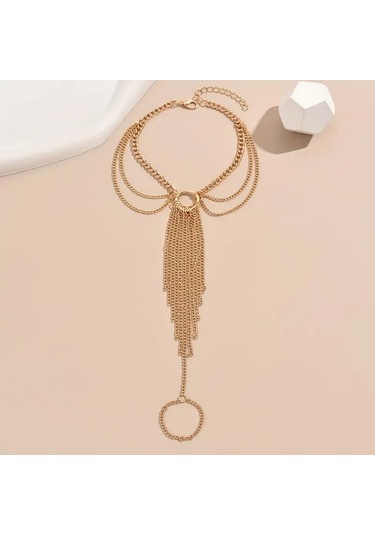 Bohemian Tarzı Çok Katmanlı Zincir Püsküllü Halhal