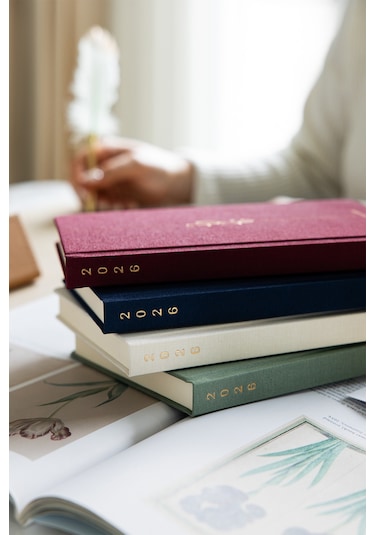 2026 A5 Keten Haftalık Ajanda 12 Aylık Lacivert Lacivert