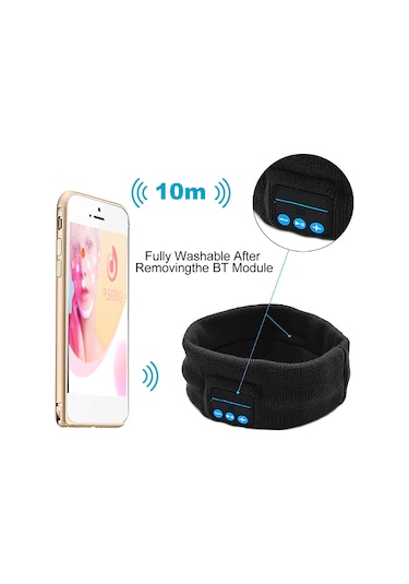 Geeroyoo Kablosuz Spor Baş Bandı - Bluetooth 5.0, 8 Saat Müzik Keyfi, Yıkanabilir Ve Rahat Uyku Kulaklığı Açık Gri