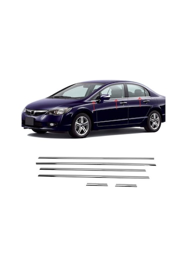 Honda Civic Fd6 Krom Cam Çıtası 2006-2011 6   Parça