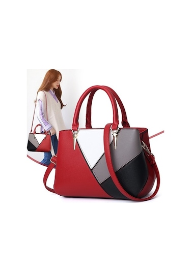 Wondernest A51 Haki Renkli Colorblock Bayan Çanta, Küçük Tasarım Haki