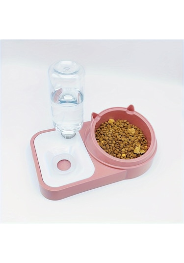 Tcherchı Çift Kaseli Ve Su Sebili Otomatik Evcil Hayvan Besleyici - Kaymaz, Kolay Temizlenir