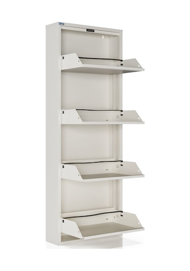 Ceha 4'lü Metal Ayakkabılık - Beyaz K.AYK-4 /AB9010