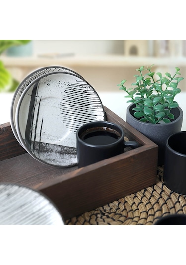Keramika Shadowy Nordic Kahve Takımı 12 Parça 6 Kişilik 21784