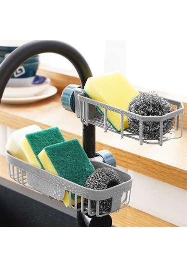 Musluk Kenarı Plastik Süngerlik Sabunluk Mutfak Düzenleyici Sünge Çok Renkli