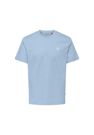 Only & Sons Onsmaxım Pamuklu Regular Fit Erkek T-shirt Mavi