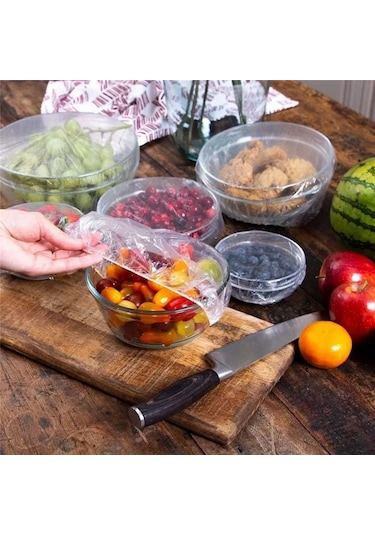 100 Adet Tazeliği Koruyan Tencere Ve Tabak Bonesi Çok Amaçlı Kullan At Tabak Bonesi 5256 Çok Renkli