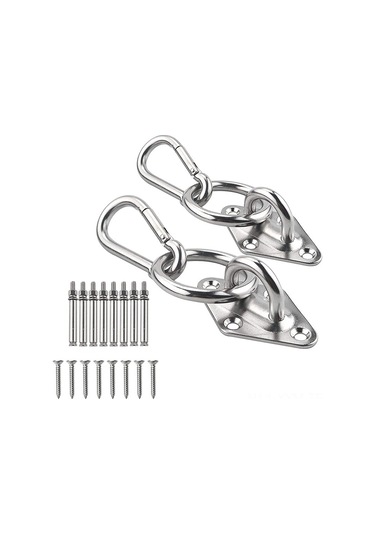 Geeksen Yoga Tavandan Asılı Sabit Tutucu Seti - 8mm Halatlı Sarkaç Ve Hamak İçin 18 Parça Takım Çok Renkli