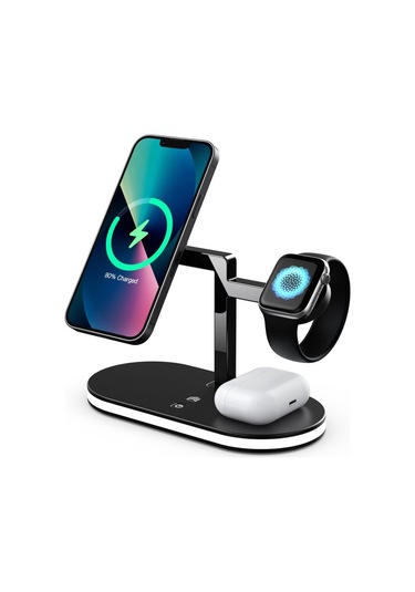 Fuchsia YM-UD23 5in1 Kablosuz Şarj Standı Ledli Wireless Charger